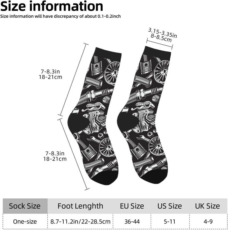 Poream Novelty Funny Crew Socks, Cool Breathable Dress Socks Gift For Men Women - Image 4